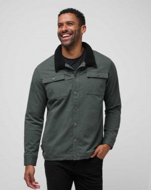 Balsam Green Travis Mathew Cloud Denim Sherpa Jacket | RUFX54328