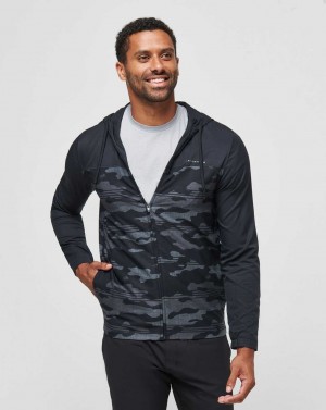 Black Travis Mathew Camo Tech Hoodie | QMIA03597