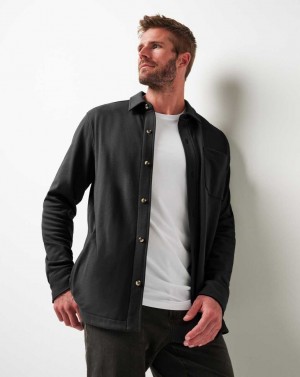 Black Travis Mathew Cloud Shirt Jacket | AIUX23175