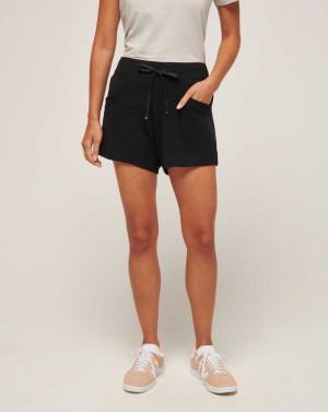 Black Travis Mathew Friday Ponte Pocket Short | DKXS46932