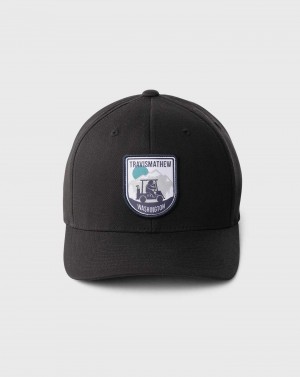 Black Travis Mathew Rainier Snapback Hat | UXTB70891