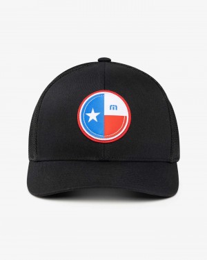 Black Travis Mathew River Walk Snapback Hat | PCXA30578