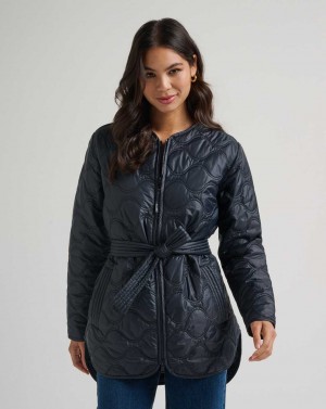 Black Travis Mathew Saltwater Spray Quilted Jacket | YZGR28756