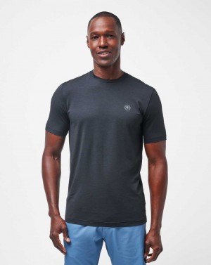 Black Travis Mathew Scenic Vista Active Tee | DHOT23465