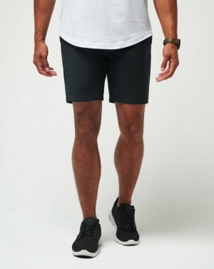 Black Travis Mathew Tech Chino Short 8in | AGLH42703