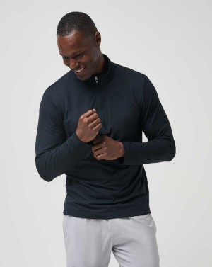 Black Travis Mathew The Heater Quarter Zip | UPRM94726