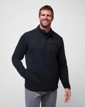 Black Travis Mathew Transatlantic Quarter Zip | TWHS54907