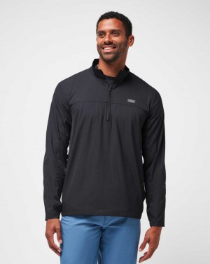 Black Travis Mathew Wanderlust Quarter Zip | HKAR12653