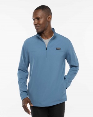 Copen Blue Travis Mathew Wanderlust Quarter Zip | IKNV87436