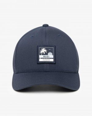 Dark Blue Travis Mathew Grand Illusion Snapback Hat | NUOX96271