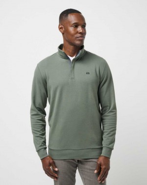 Dark Olive Travis Mathew Cloud Quarter Zip 2.0 | MWKN64512