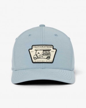 Dusty Blue Travis Mathew Tiki Mapes Patch Snapback Hat | JIKG90547