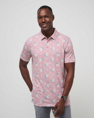 Dusty Rose Travis Mathew Arbor Wave Polo | HVPI83105