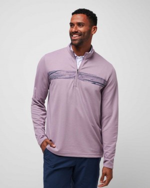 Elderberry Travis Mathew Upgraded Chest Stripe Quarter Zip | GHSR98346