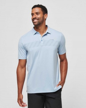 Heather Ash Blue Travis Mathew Jungle Pyramid Polo | EFNY36180