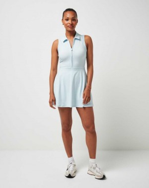 Heather Baby Blue Travis Mathew Moveknit Sleeveless Polo Dress 2.0 | ETAK45670