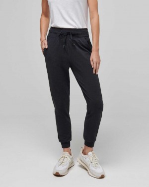 Heather Black Travis Mathew Moveknit Tie Jogger | VYEK70596