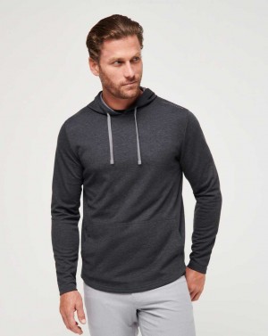 Heather Black Travis Mathew Upgraded Tech Hoodie | JBLK92738