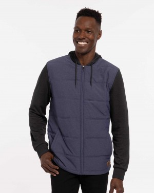 Heather Blue Nights Travis Mathew Scavenger Full Zip Hoodie | QVGL65029