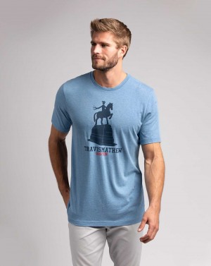 Heather Blue Travis Mathew Revere Revere Tee | SBZP46278