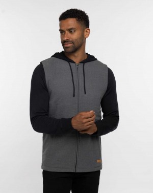 Heather Dark Grey Travis Mathew Scavenger Full Zip Hoodie | LEHQ46581