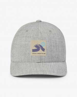 Heather Grey Travis Mathew Aloha Shirts Snapback Hat | MZFY43682