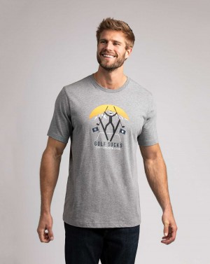 Heather Grey Travis Mathew Powder Mountain Tee | KZVL95803