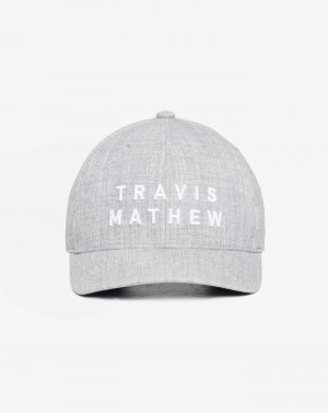 Heather Grey Travis Mathew Rockdale Snapback Hat | IEHJ86457