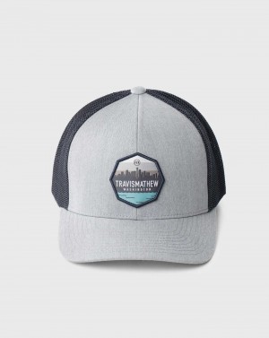 Heather Grey Travis Mathew Take A Hike Snapback Hat | WAHZ70583