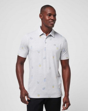 Heather Light Grey Travis Mathew Call The Shots Polo | ULKS07348