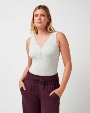 Heather Light Grey Travis Mathew Cloud Rib Sunshine Tank | BDRW26751