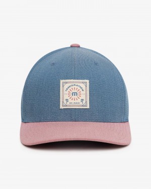 Heather Mid Blue Travis Mathew Desert Days Snapback Hat | FHBJ84673