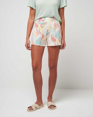 Ivory Multi Travis Mathew Tiki Tipsy Cloud Fleece Short | FVOK46857