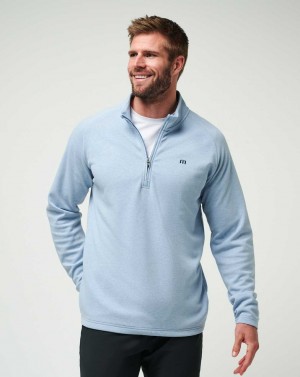 Light Blue Travis Mathew Upgraded Quarter Zip | QGCI41073