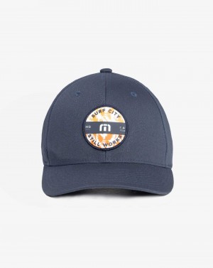 Navy Travis Mathew Saturday Finest Snapback Hat | VGUI84391