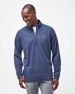 Navy Travis Mathew Upgraded Quarter Zip | OFPT27951