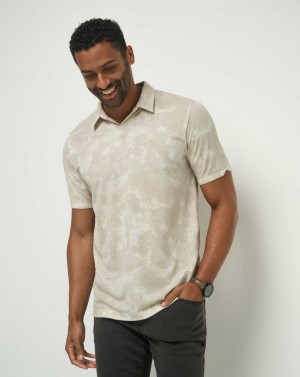 Oxford Tan Travis Mathew Barrel Break Polo | XVQJ20697