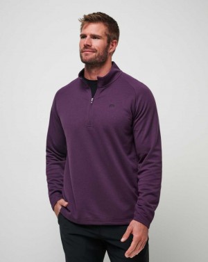 Plum Travis Mathew Upgraded Quarter Zip | QEXG52697