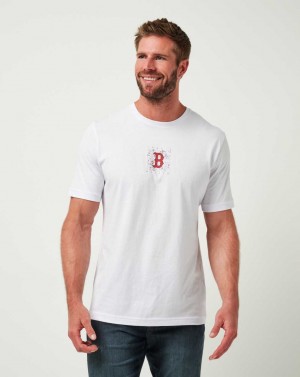 White Travis Mathew Boston Red Sox In The Dugout Tee | ZHPJ10543