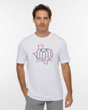 White Travis Mathew Bucking Bull Tee | XLFM78436