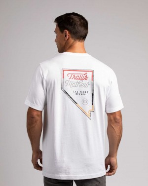 White Travis Mathew Buffet Style Tee | UCSY46325