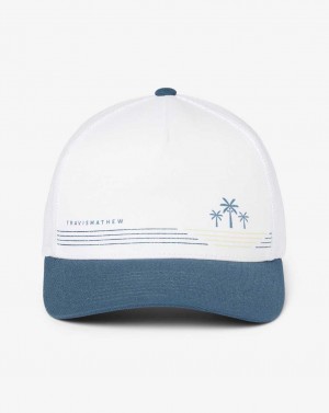 White Travis Mathew Follow The Compass Snapback Hat | HAYO10378