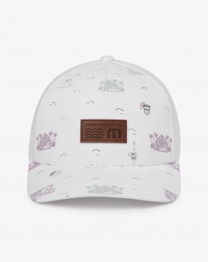 White Travis Mathew Tiki Mapes Snapback Hat | XEAC50872