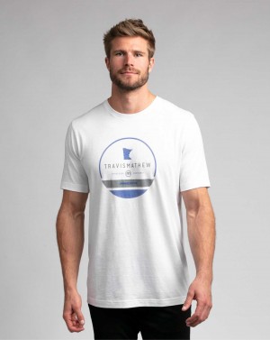 White Travis Mathew Twin Cities Tee | TFSV73684