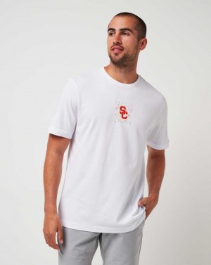 White Travis Mathew Usc School Spirit Tee | KTWA93724