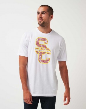 White Travis Mathew Usc War Paint Tee | FXCT86452