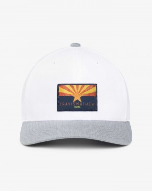 White Travis Mathew Valley Of The Sun 2.0 Snapback Hat | XBCW79503