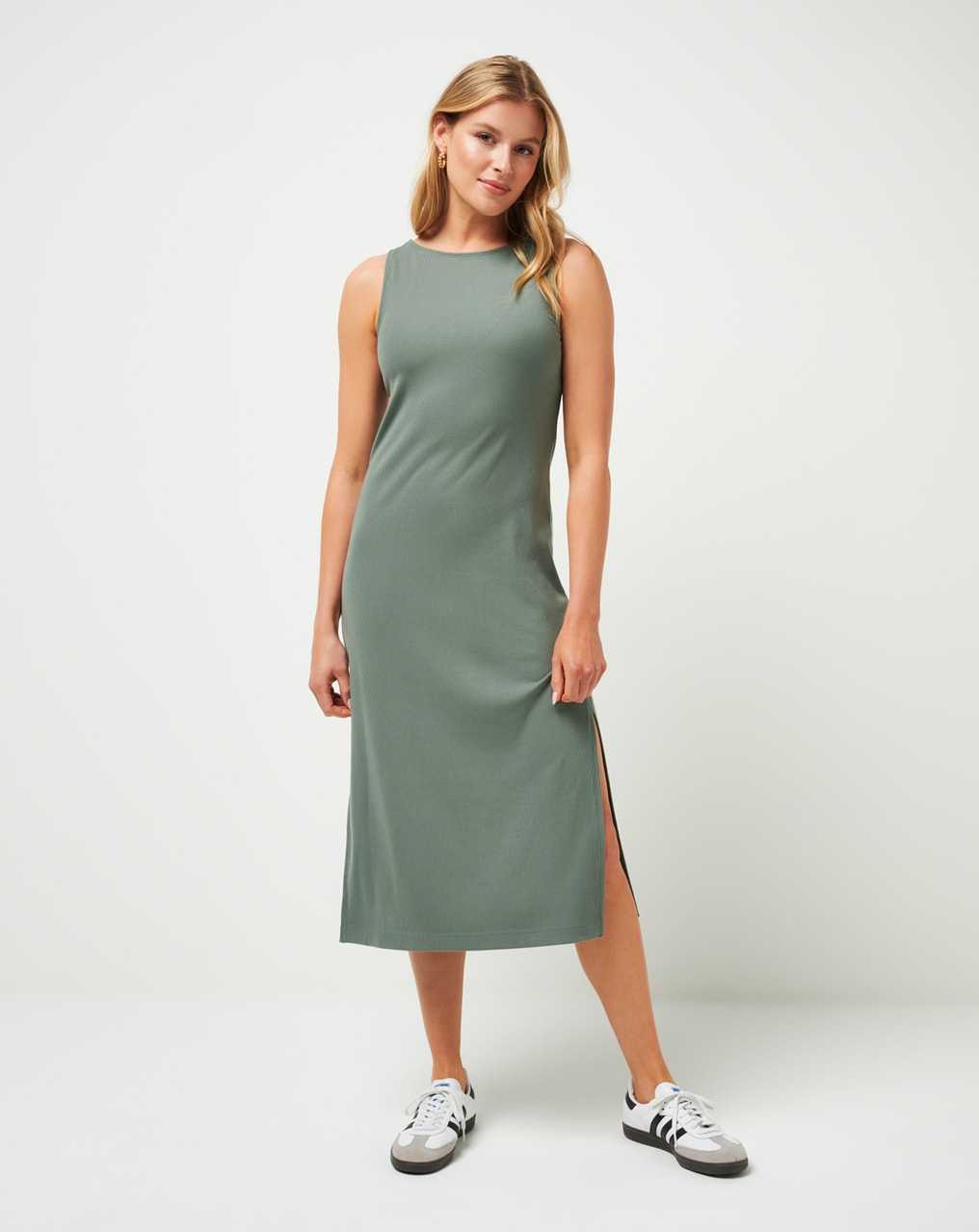 Agave Green Travis Mathew Cloud Rib Hadley Wood Dress | EZPD38612