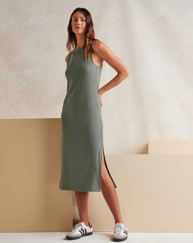 Agave Green Travis Mathew Cloud Rib Hadley Wood Dress | EZPD38612