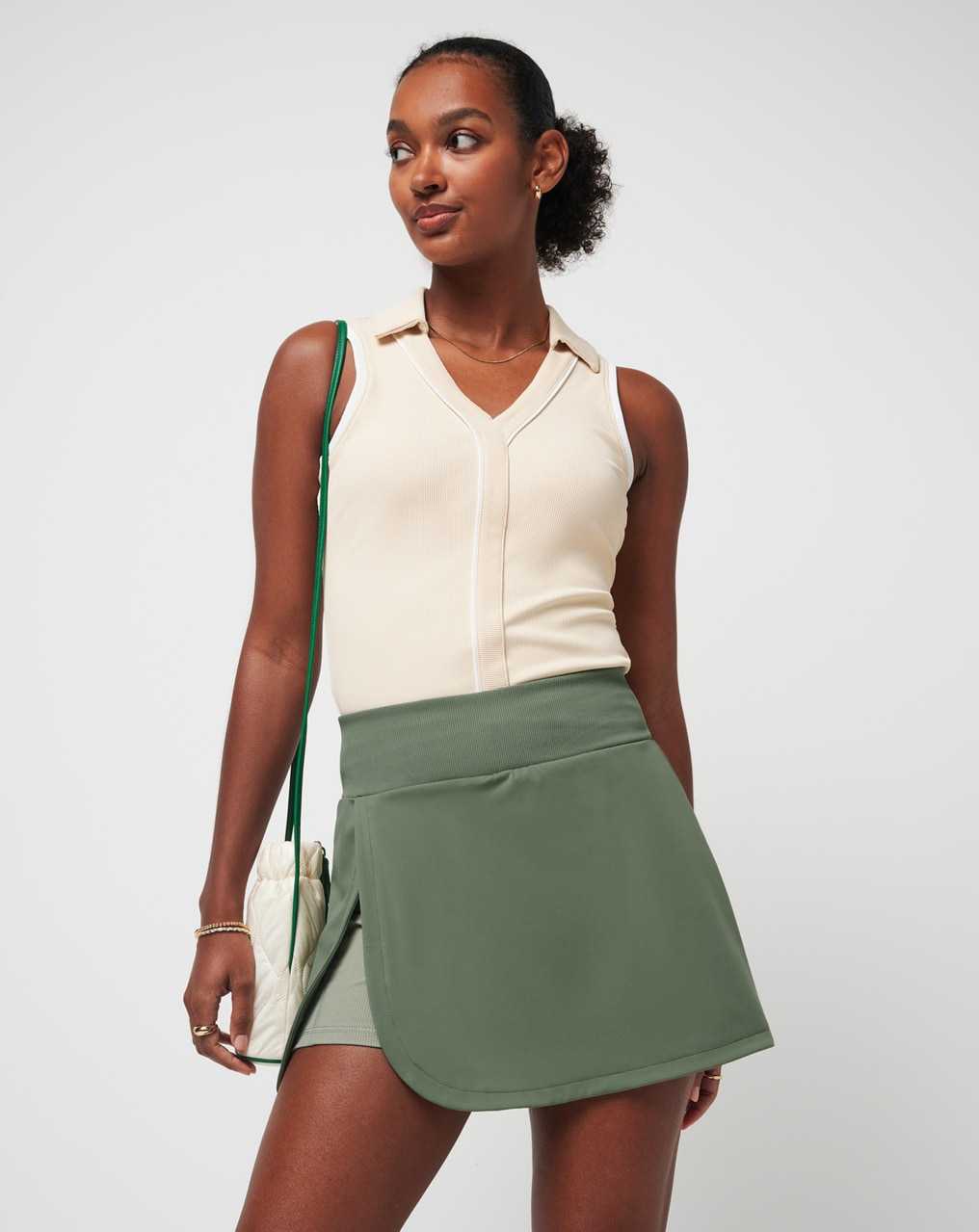 Agave Green Travis Mathew Secret Plans Moveknit Skort | JQDS98152